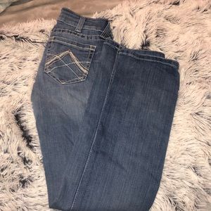 Ariat denim bootcut jeans.